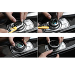 Car Multimedia Buttons Cover Stickers Knob Cover For BMW 1 3 5 Series X3 X5 X6 F30 additional angle