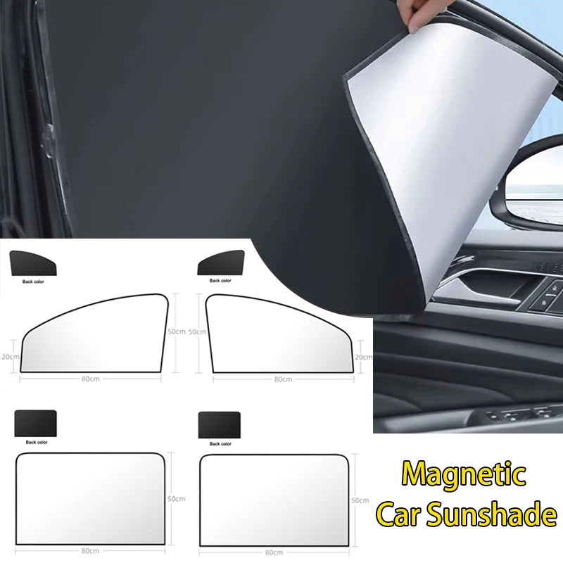 Car Side Window Sun Shade | Magnetic UV Protection Curtains for Privacy and Heat Reduction