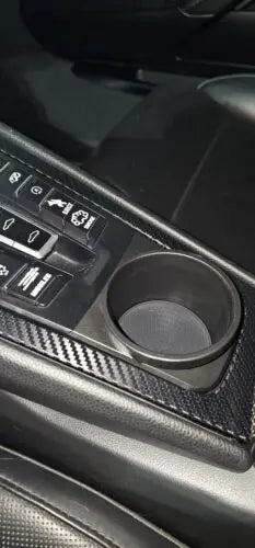 Porsche Cayman Boxster 911 991 Cupholder Replacement | Premium Injection Molded Drink lifestyle view