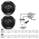 2" 52mm DC8-16V 18-32V Auto Car Voltmeter Generator Voltage Gauge Meter | 12V/24V Opt alternate view