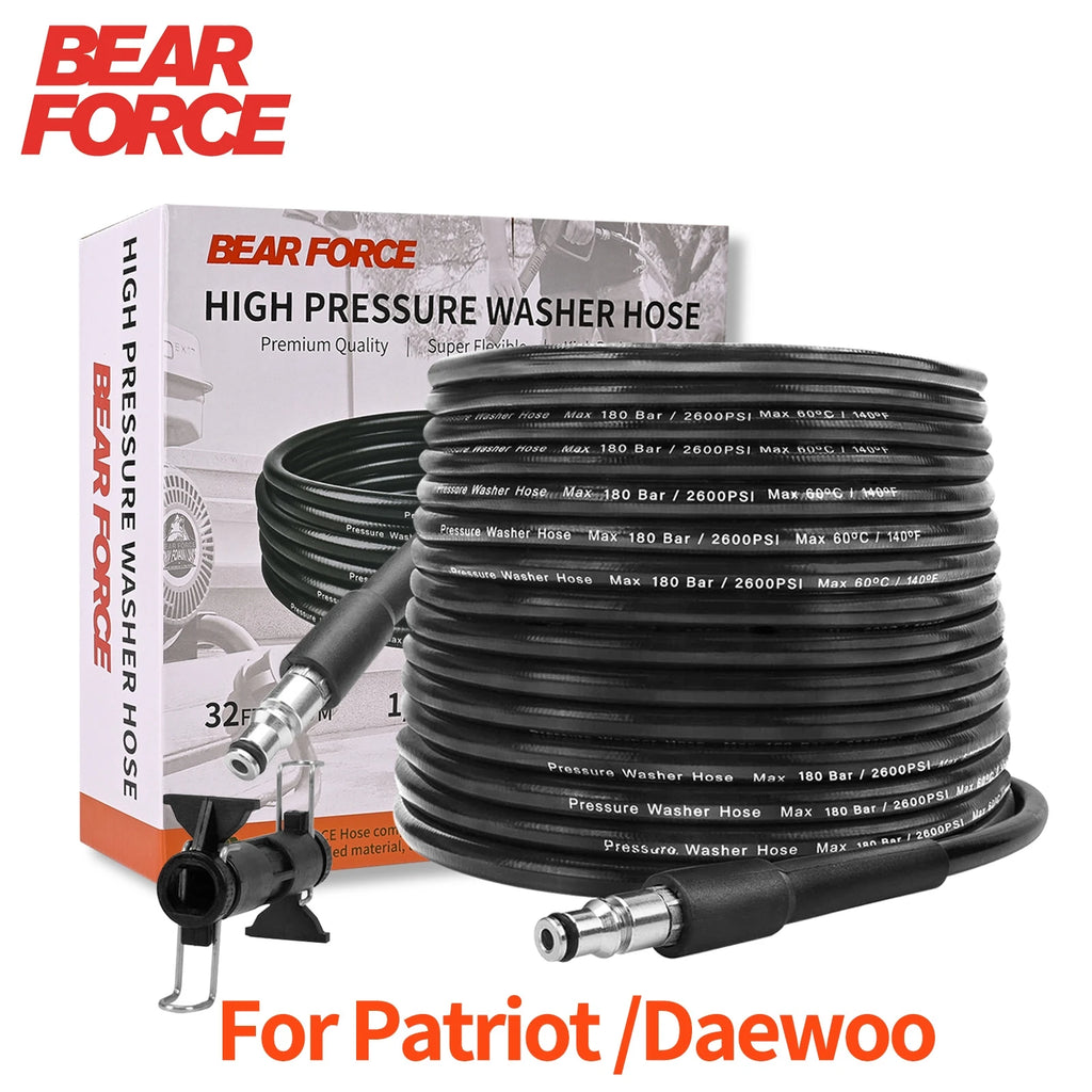 10m High Pressure Car Washer Water Cleaning Hose | Heavy Duty Extension Hose for Patriot Daewoo