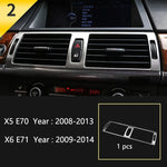 Car Styling For BMW X5 X6 E70 E71 Console Gearshift Frame Decorative Trim Strips St additional angle
