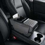 Car Armrest Box 5in1 Car Tissue Box Water Cup Holder Multifunctional Storage Bag Thicken Height Pad Arm Rest Cushion with Pocket