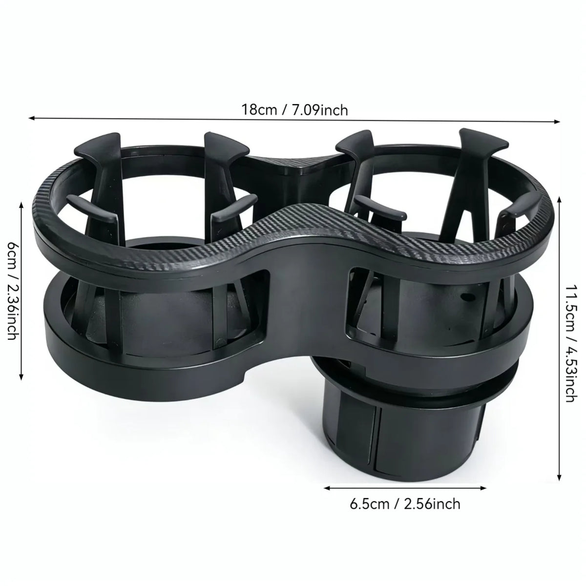 Car Cup Holder Expander 2-in-1 Dual Cup Holder Adapter Adjustable Car Drink Holder Or alternate view