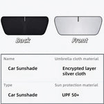 Foldable Car Windshield Sun Shade | UV Protection Interior Window Cover detail view