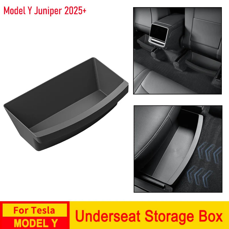 For Tesla New Model Y 2025 Juniper Launch Under Seat Storage Box Case Car Seat Organizer Vehicle Und