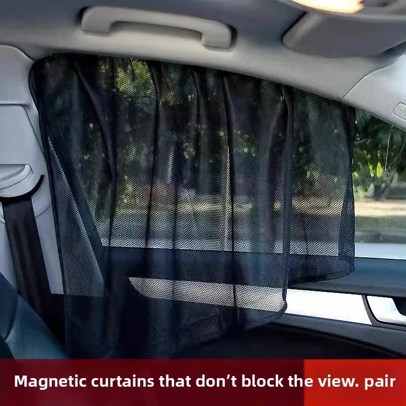 Magnetic Car Window Sunshade Cover | UV Protection Mesh Curtain for Side and Rear Win alternate view