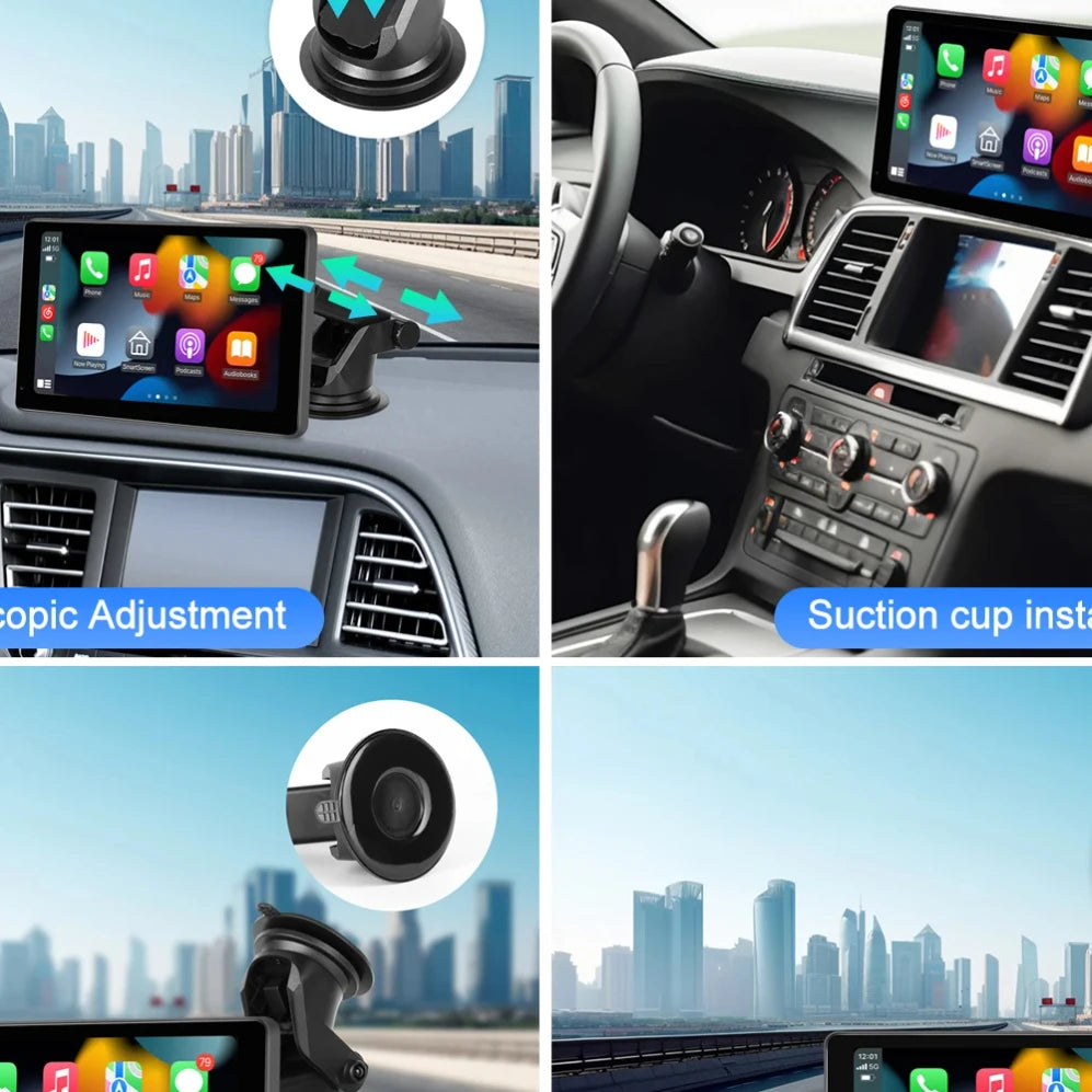 Expansion Bracket Holder | Suction Cup Mount for MP5 Car Radio close-up view