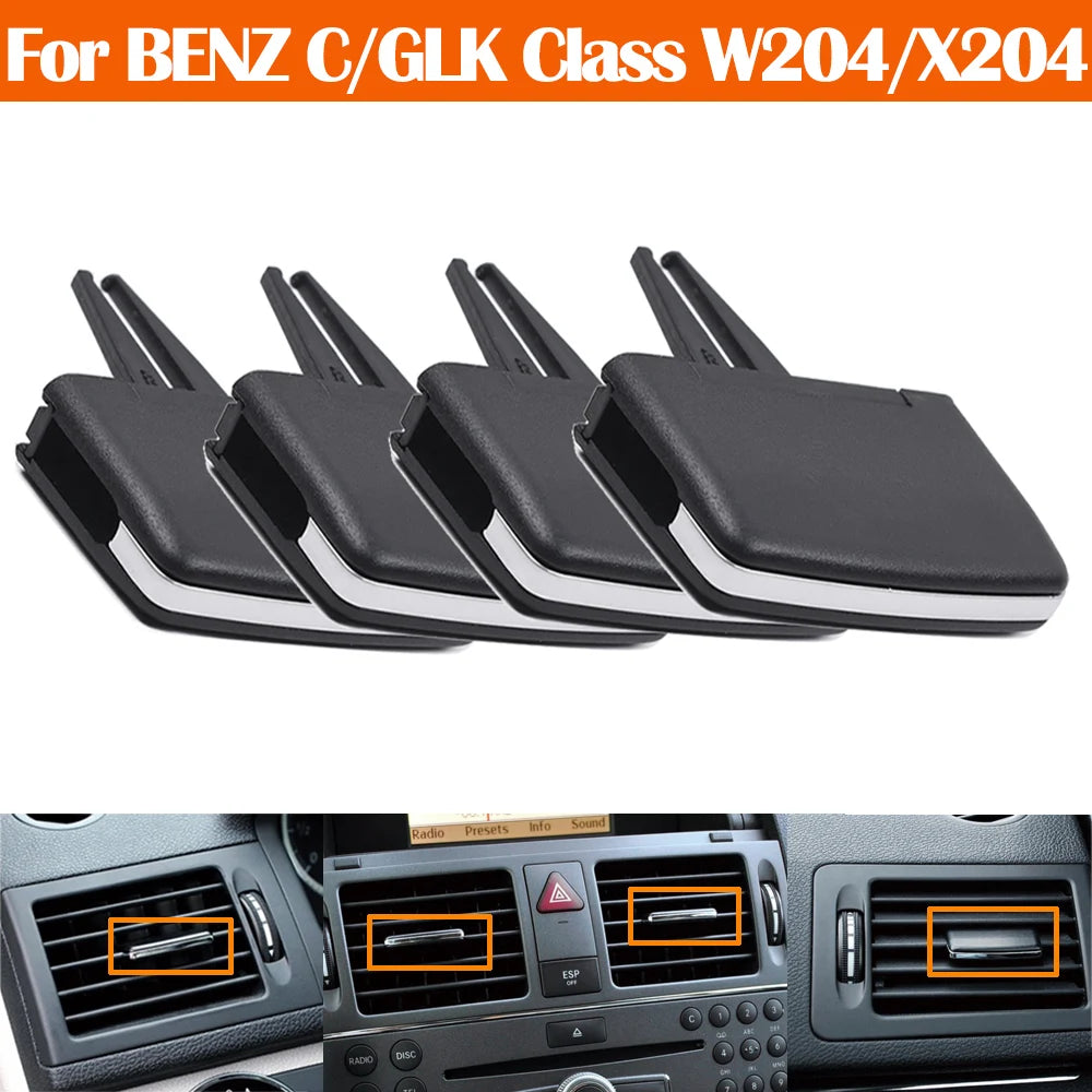Car Front Air Conditioner Vent A/C Vent Grille Outlet Tab Slider Clip For Mercedes Benz C GLK W204 C180 C200 C260 GLK300 GLK260