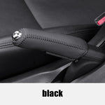 Car Artificial Leather Handbrake Cover Protective Sleeve Hand Brake Protection Car additional angle