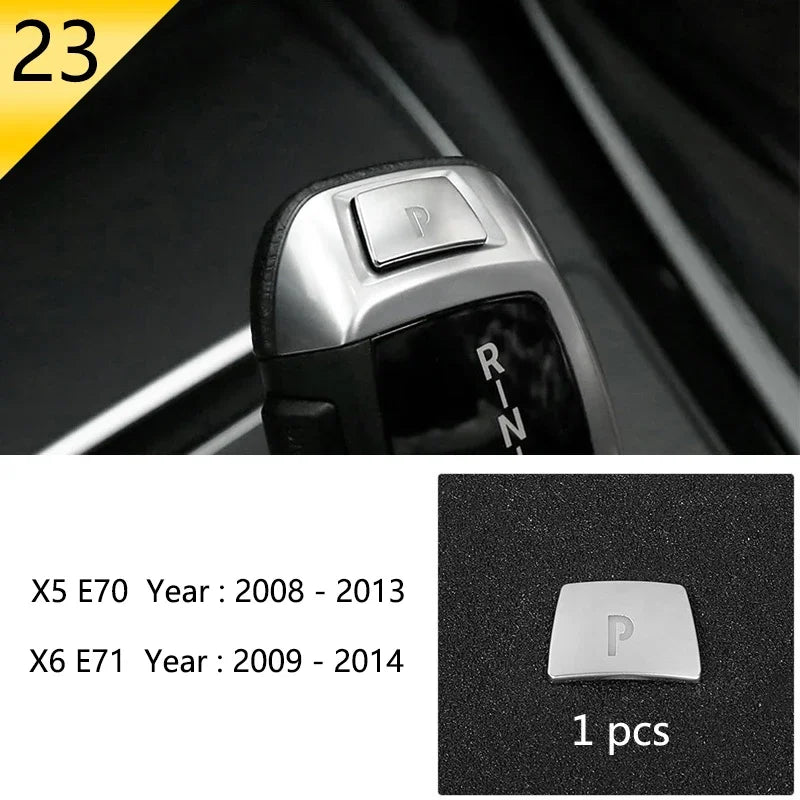 Car Styling For BMW X5 X6 E70 E71 Console Gearshift Frame Decorative Trim Strips Stai lifestyle view