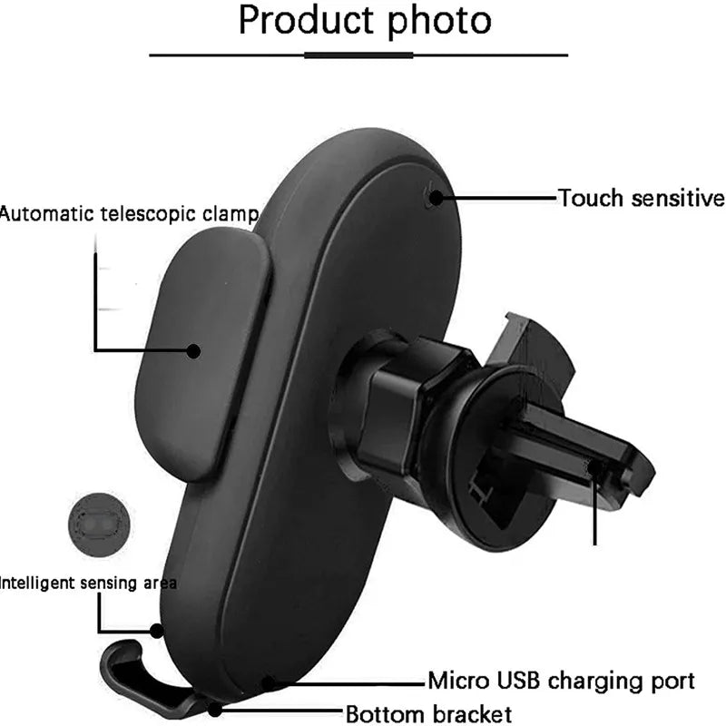 Wireless Car Charger Phone Holder Air Vent Mount lifestyle view