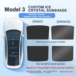 For Tesla Model 3 Highland 2024 Sunshade | Ice Cloth Buckle Sun Pare Front Rear Skylig close-up view