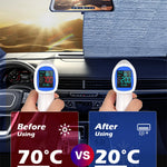 140x70CM Car Window Sun Shade Windshield Snow Ice Anti-UV Protection Front Rear Winds lifestyle view