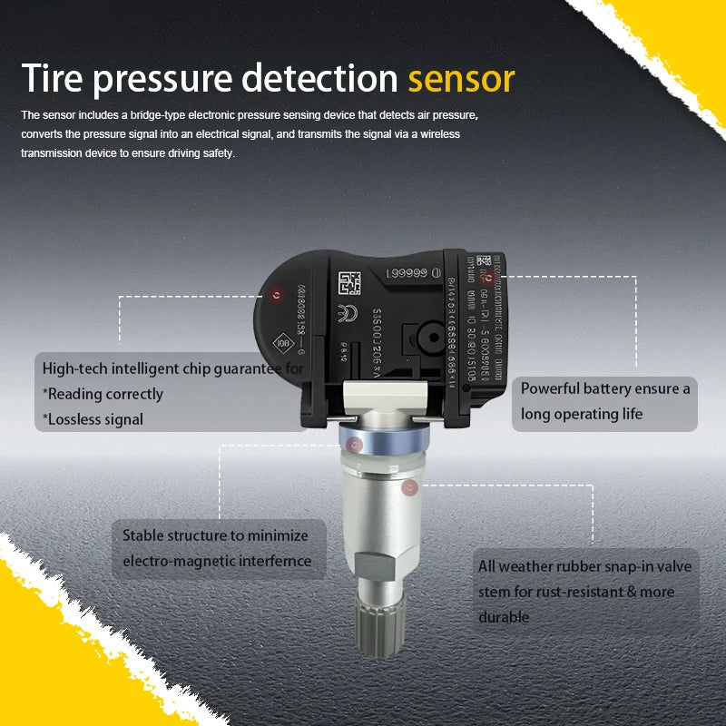 TPMS Tire Pressure Monitoring Sensor 433MHz | Compatible with Renault Megane Scenic 3 La detail view