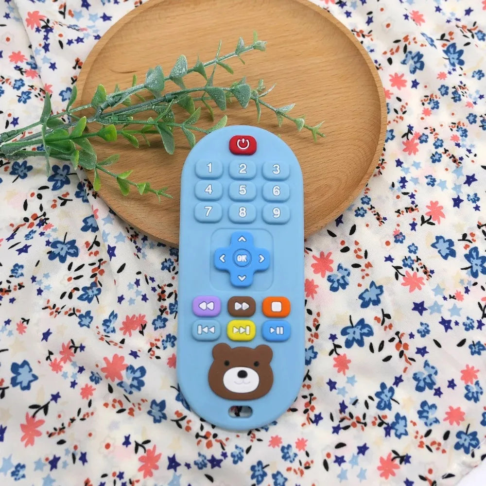 Silicone Teething Remote Control Toy 4-Pack lifestyle view