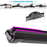 Car Windshield Wiper Blades | Universal Soft Double Layer Rubber Frameless Bracketless B detail view