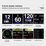 Multi-function OBD2+GPS Car HUD Head Up Display | A-Pillar Turbo Gauge detail view