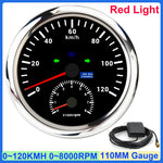 GPS Speedometer and Tachometer Combo | 2 in 1 110mm Gauge with GPS Antenna additional angle