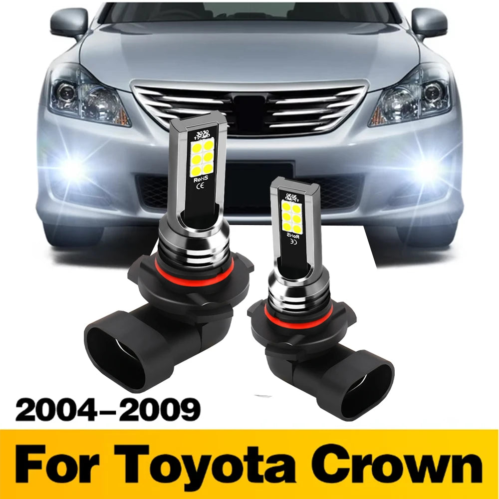 2Pcs LED Lamp Car Front Fog Light 9145 9140 H10 Foglights Accessories For Toyota Crown 2004 2005 200