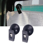 1 Pair Car Interior Window Clip Mount Black Suction Cap Clip Plastic Sucker Removable Holder For Sun