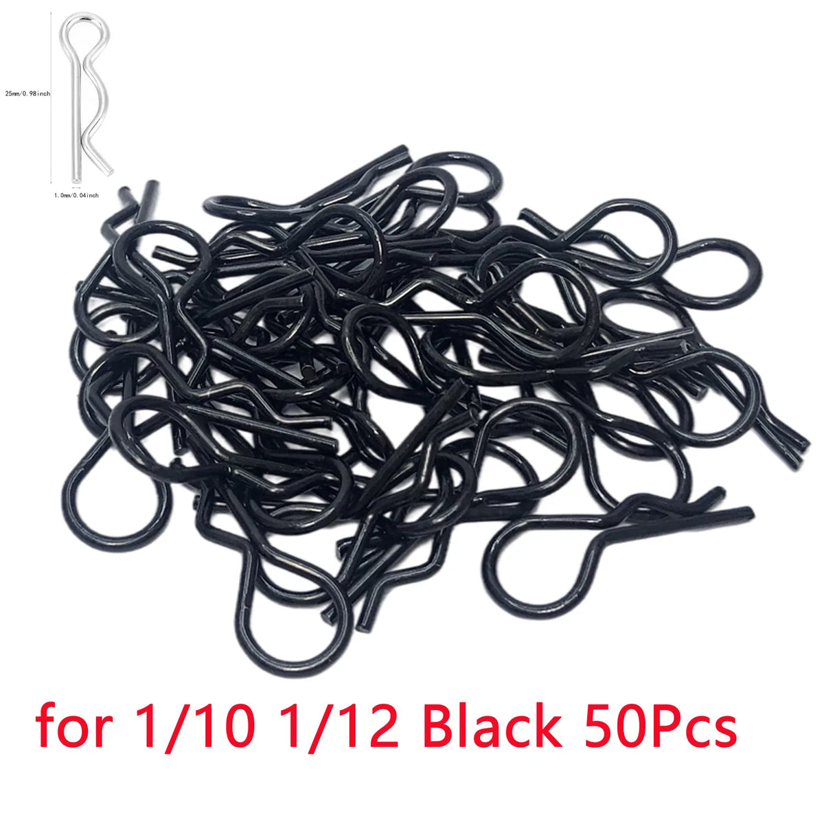RC Car Shell Body Clips Pins Buckles 304 Stainless Steel 50 Pcs close-up view