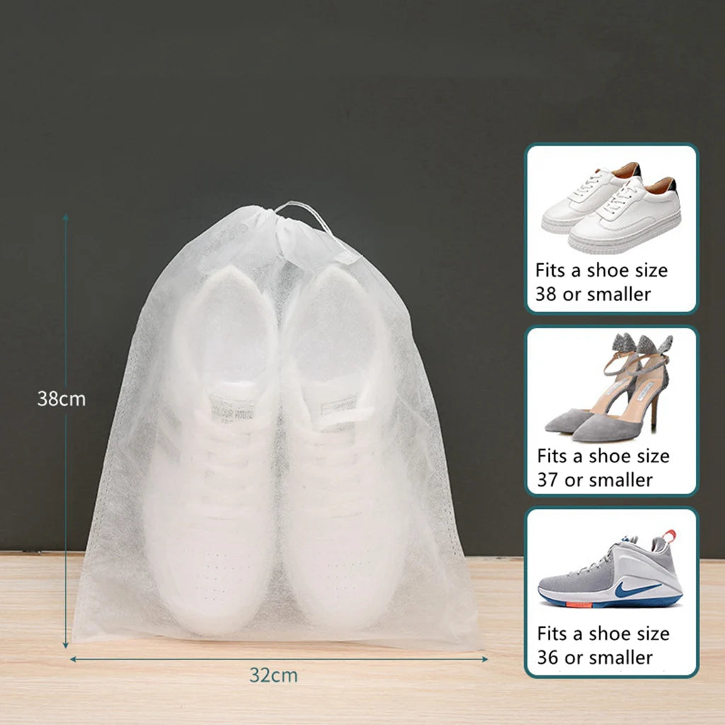 10pcs Shoes Storage Bag Closet Organizer Non-woven Travel Portable Bag Waterproof Poc alternate view