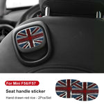 Leather Car Rear Seat Back Handle Decal Cover Protective Sticker For Mini Cooper R56 R55 F56 F57 Interior Decorative Accessories
