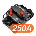 Circuit Breaker 20A to 300A Manual Reset for Car Audio System Waterproof Marine Circui close-up view