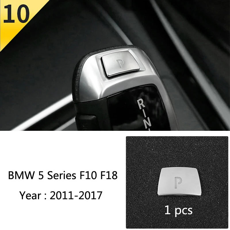 For BMW 5 Series F10 F11 520i Carbon Fiber Central Armrest Box Cover Storage Box Gear Position Panel Decoration Cover Auto Parts