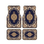 Red Bohemian Paisley Print Car Floor Mats 4Pcs Universal Anti-Slip Auto Carpet Interi alternate view