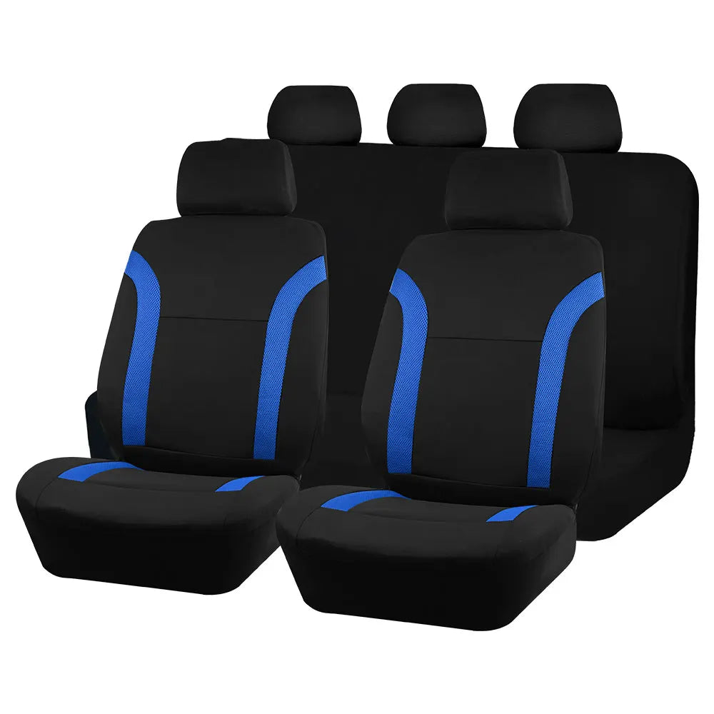 AUTO PLUS Sports Universal Polyester Car Seat Cover Set Fit Most Car Plain Fabric Bic lifestyle view