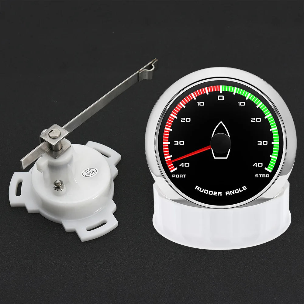 Custom 85mm Marine Boat Rudder Angle Gauge | 0-190ohm with Sensor for Ship Yacht additional angle