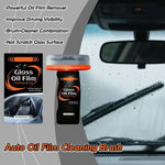 Professional Car Glass Oil Film Remover Windshield Cleaning Brush Anti-Fog Brightening close-up view
