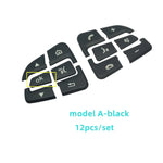 ABS Car Accessories Steering Wheel Buttons Knob Trim Cover Stickers For Mercedes Benz alternate view