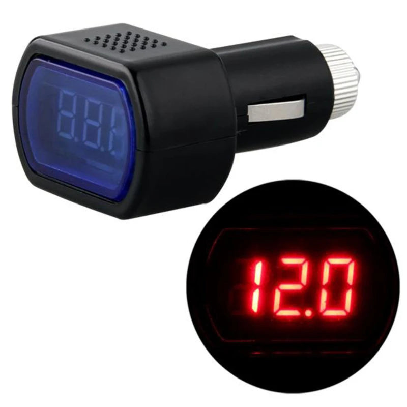 Car LCD Digital Voltmeter | Cigarette Lighter Voltage Monitor for Auto Truck
