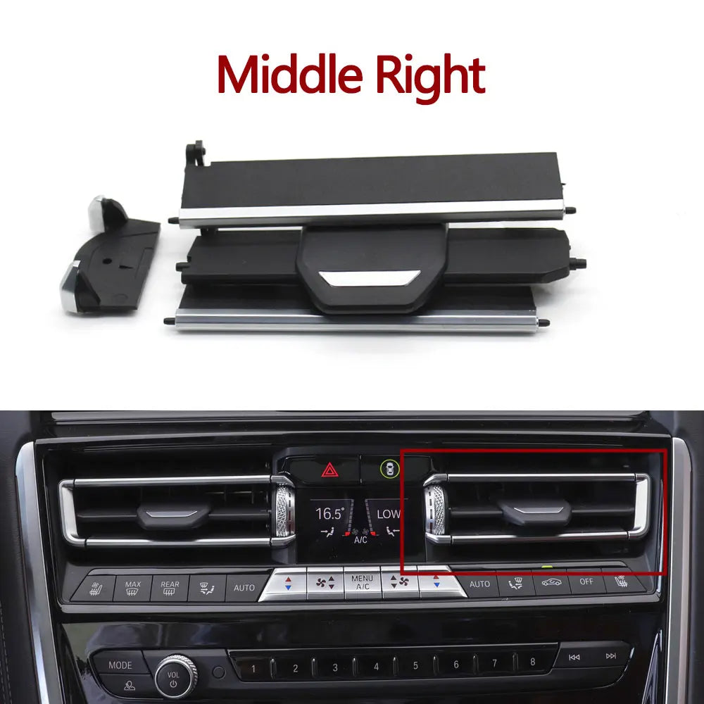 Car Front Dashboard Air Conditioning Middle AC Vent Grille Outlet Slide Clip Repair Kit  For BMW 8 Series G14 G15 G16 F91 F92