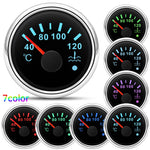 52mm Water Temperature Gauge 40-120Celsius with 7-Color Backlight and Alarm | Car Coo alternate view
