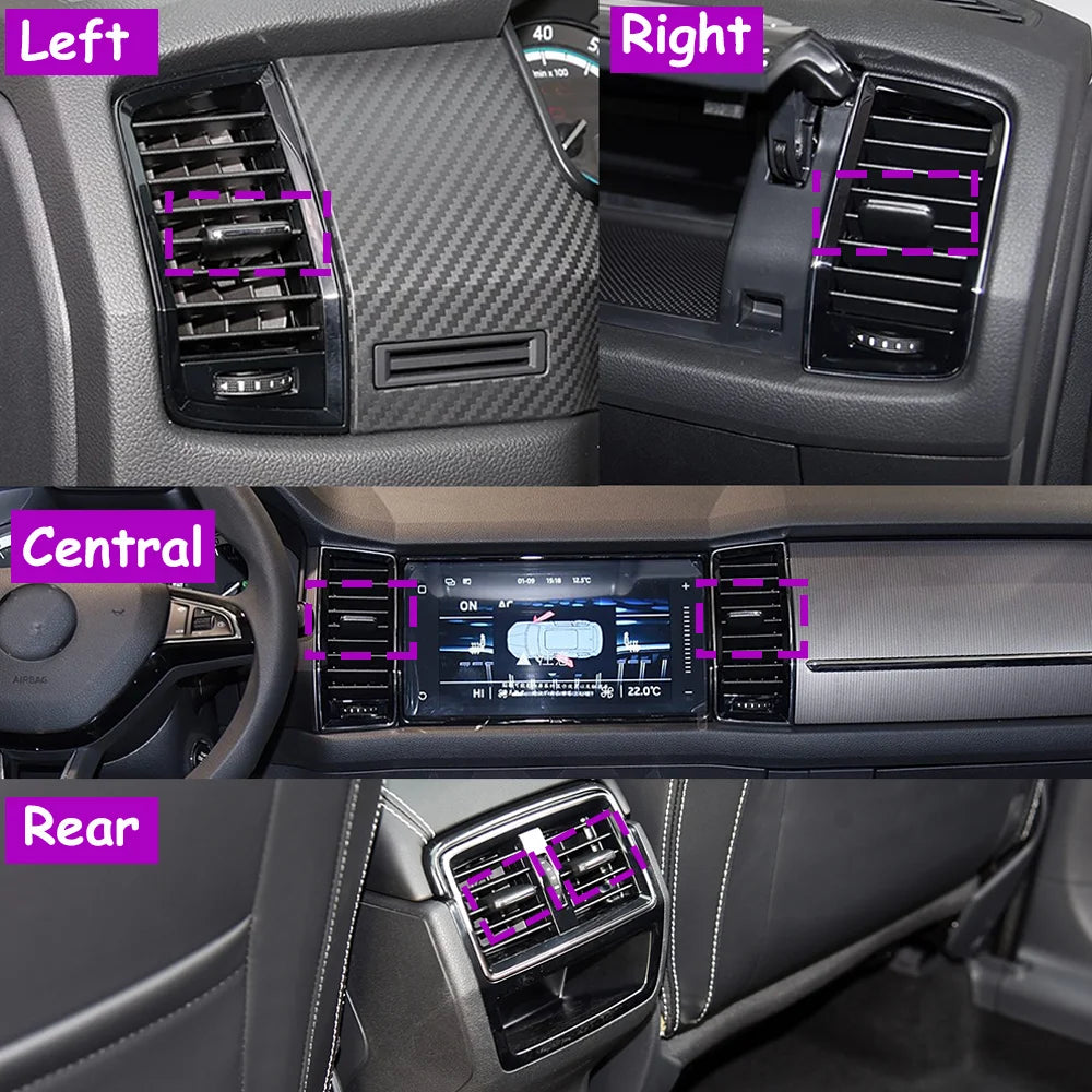 Kodiaq Karoq Car Front Rear Air Conditioner AC Vent Grille Tab Slider Clip Outlet Repair Kit For Skoda 2016-2025 56G819701