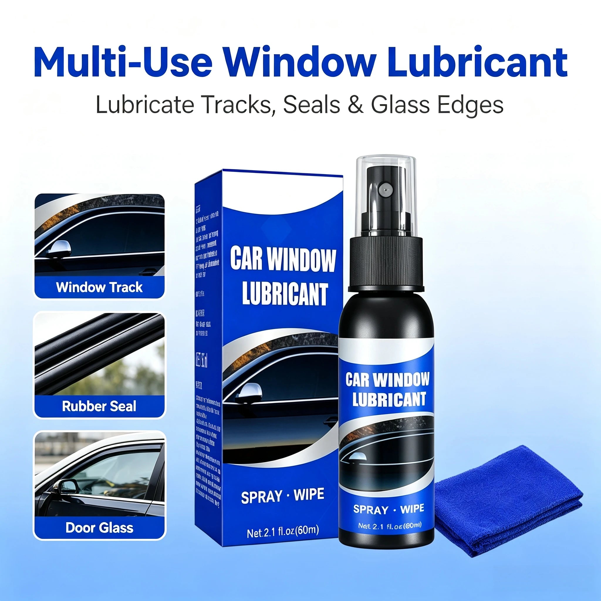Multi Functional 60ml Car Rubber Lubricant Soften Window Door Seal Strips Eliminate Noise Anti Aging