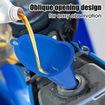 1pc Plastic Long Stem Funnel Universal Car Motorcycle Gasoline Oil Filling Tool Black Bl detail view