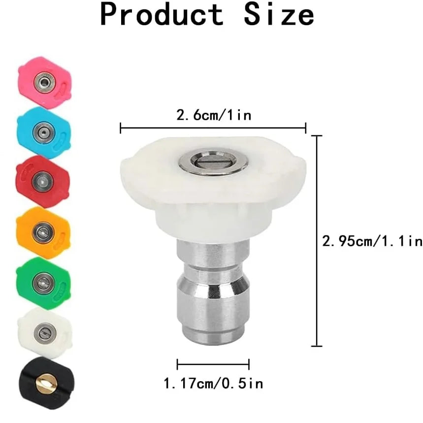 Pressure Washer Gun Car Washing Gun With 7pcs Soap Spray Nozzles 14mm 15mm M22 Socket 1/4" Quick Release Foam Gun Car Water Gun