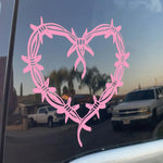 Diy Love Thorn Bow Stickers Voiture Figure Diy Adhesive Window Car Stickers Waterproof close-up view