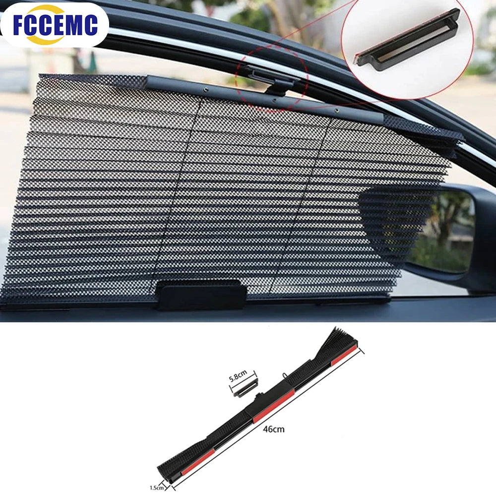 Retractable Car Side Sunshade | UV Blocking Mesh Curtain for Front or Rear Windows
