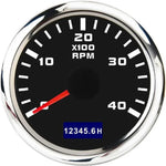 52mm Tachometer with Hourmeter | 7 Color Backlight RPM Gauge for Car Boat alternate view