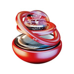 Car Air Freshener Solar Rotating Aromatherapy Star Ball Double Ring Suspended Ornament Diffuser Interior Decoration