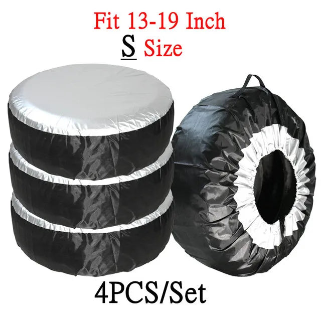 Spare Tire Storage Bag | Waterproof Tire Cover for SUV Car 13-19 19-23 Inch lifestyle view