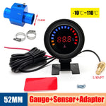 52mm Auto Water Temperature Meter | Universal LCD Digital Thermometer with Sensor and 1/ detail view