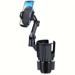 2-in-1 Car Cup Phone Mount with Adjustable Base 360-Degree Rotation Compatible with All Smartphones