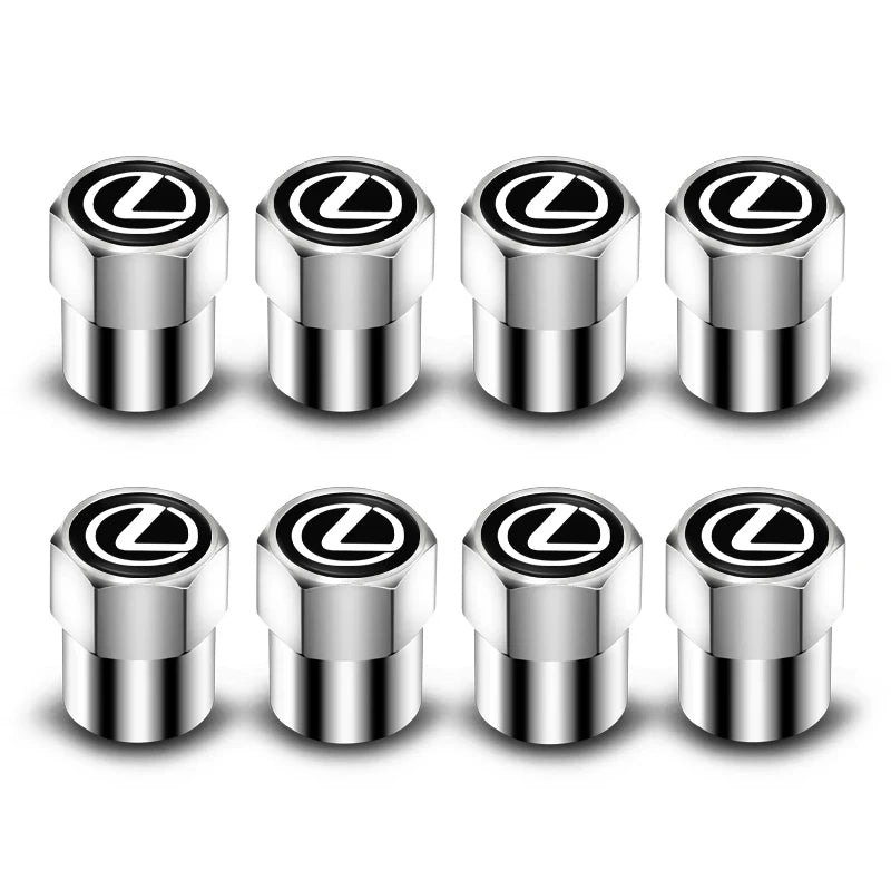 4Pcs Aluminum Alloy Lexus Tire Valve Stem Caps | Dust Proof Car Wheel Air Stem Covers